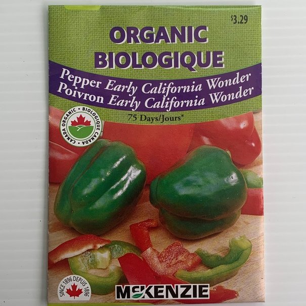 Pepper Early California Wonder ORGANIC