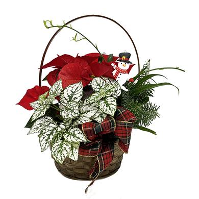 Wicker Christmas Basket